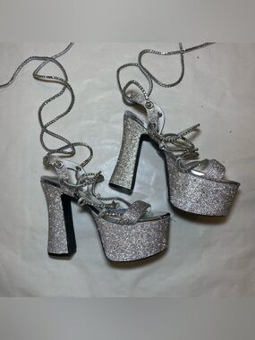Dolls Kill Poster Girl Blindin Pixie Queen Lace Up Platform Heels Butterfly 6